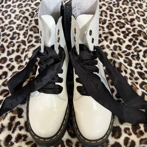 White platform Dr. Martens